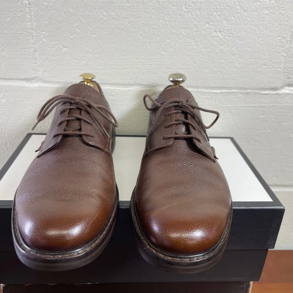 Mephisto Marlon Brown Leather Plain Toe Oxford Dress Shoes Men's 11.5 US/11 EU